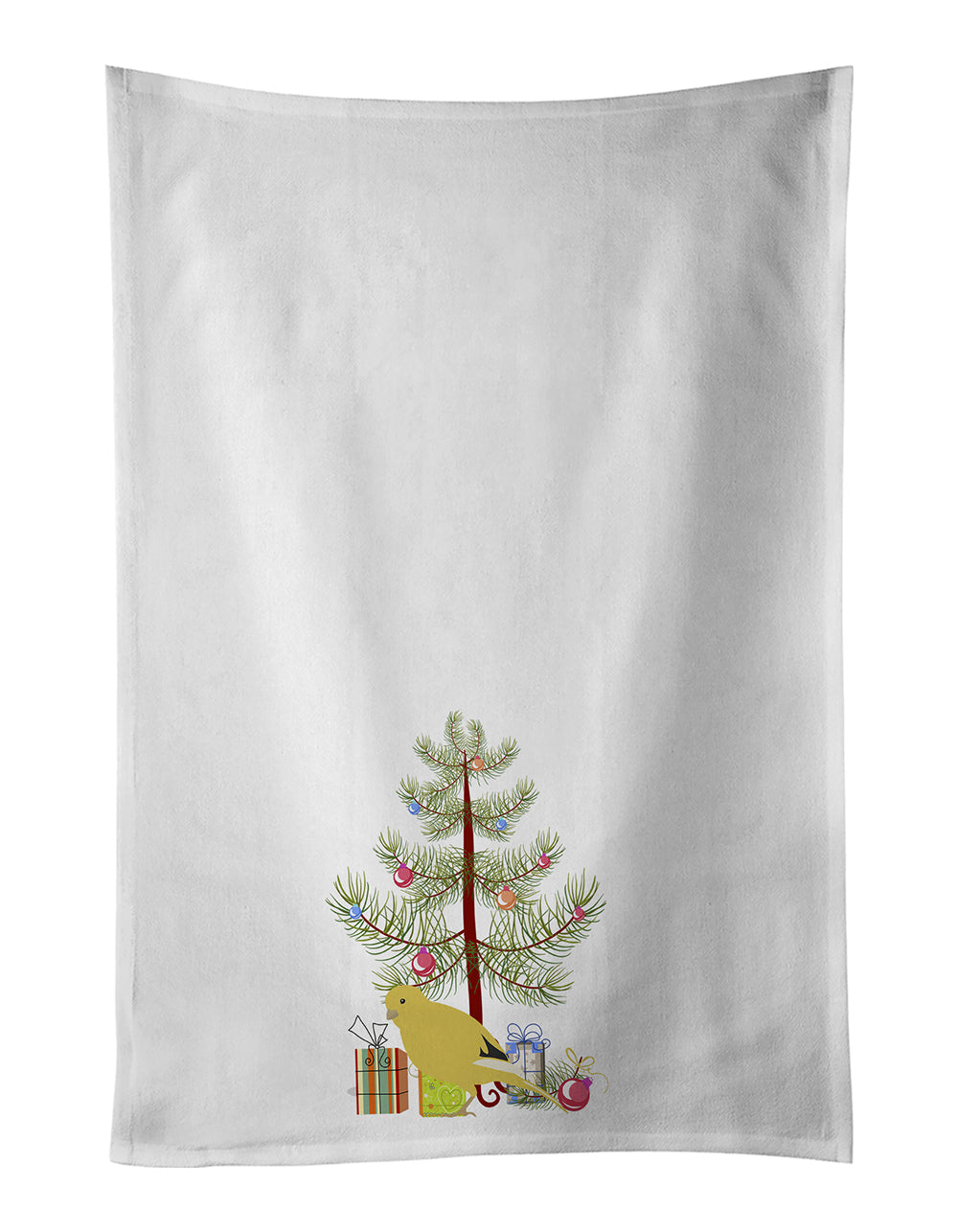 Border Canary Merry Christmas Kitchen Towel Set of 2