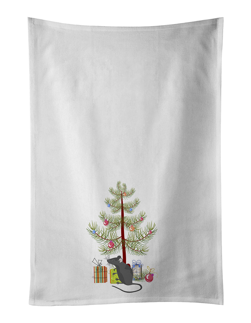Satin Mouse Merry Christmas Kitchen Towel Set of 2