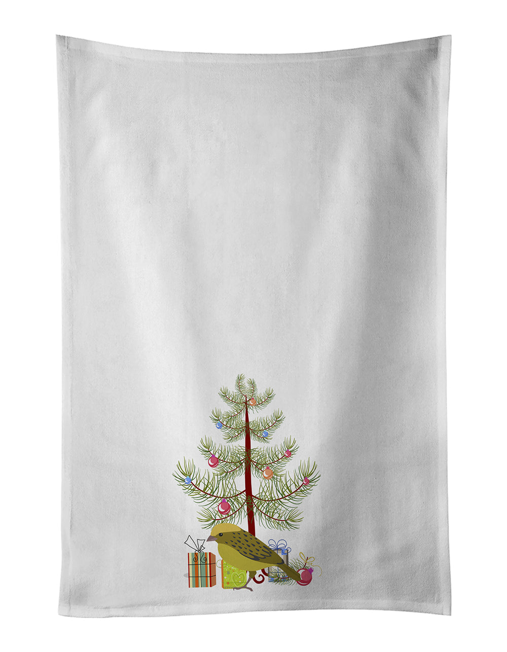 Lizard Canary Merry Christmas Kitchen Towel Set of 2