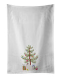 Pink and White Chinchilla Merry Christmas Kitchen Towel Set of 2