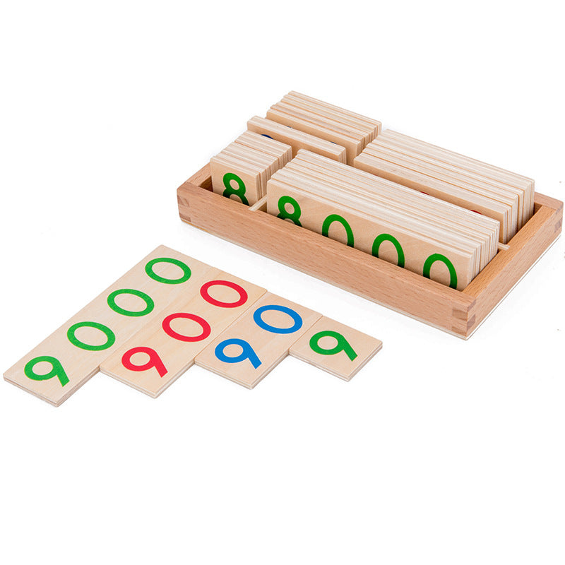 Montessori Wooden Math Cards 1-9999