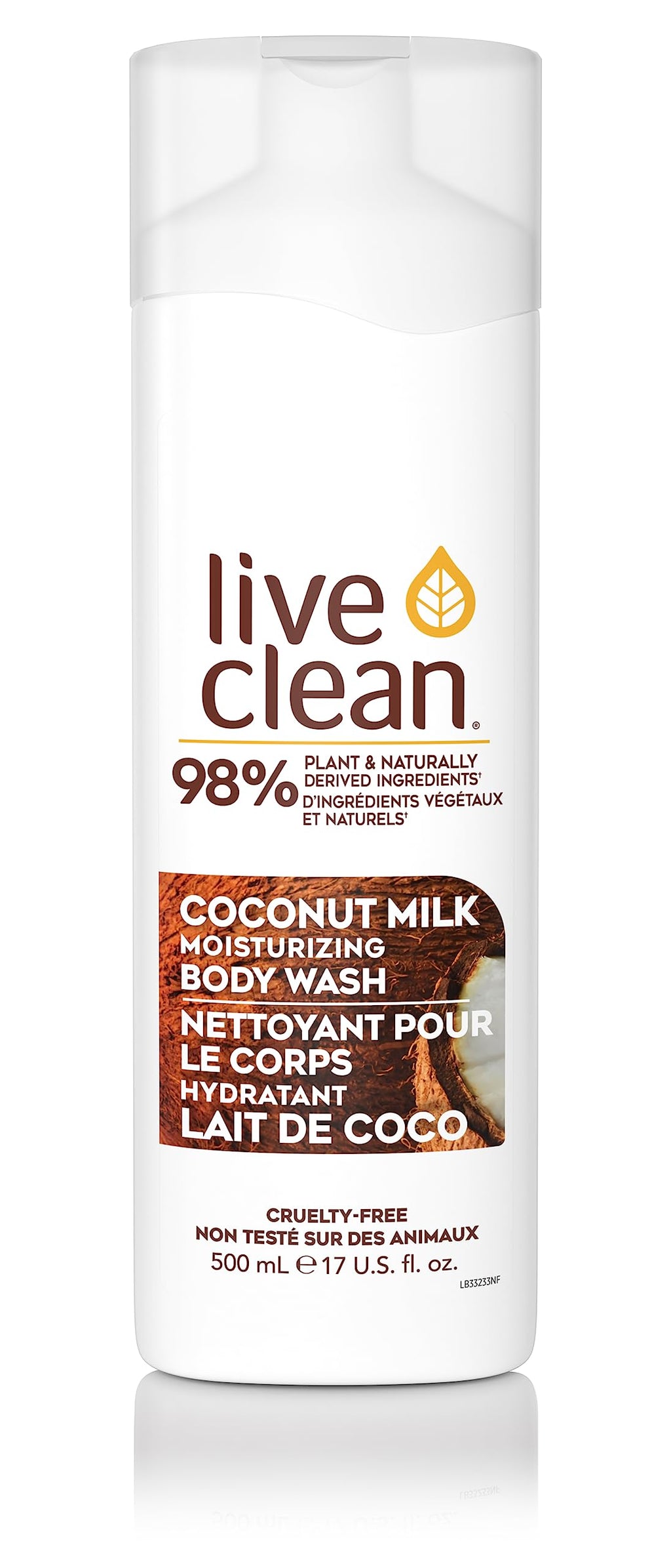 Live Clean Body Wash Moisturizing Coconut Milk 17 Oz