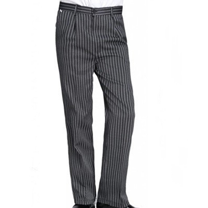 Striped Chef's Pants and Elastic Dining Room Pants