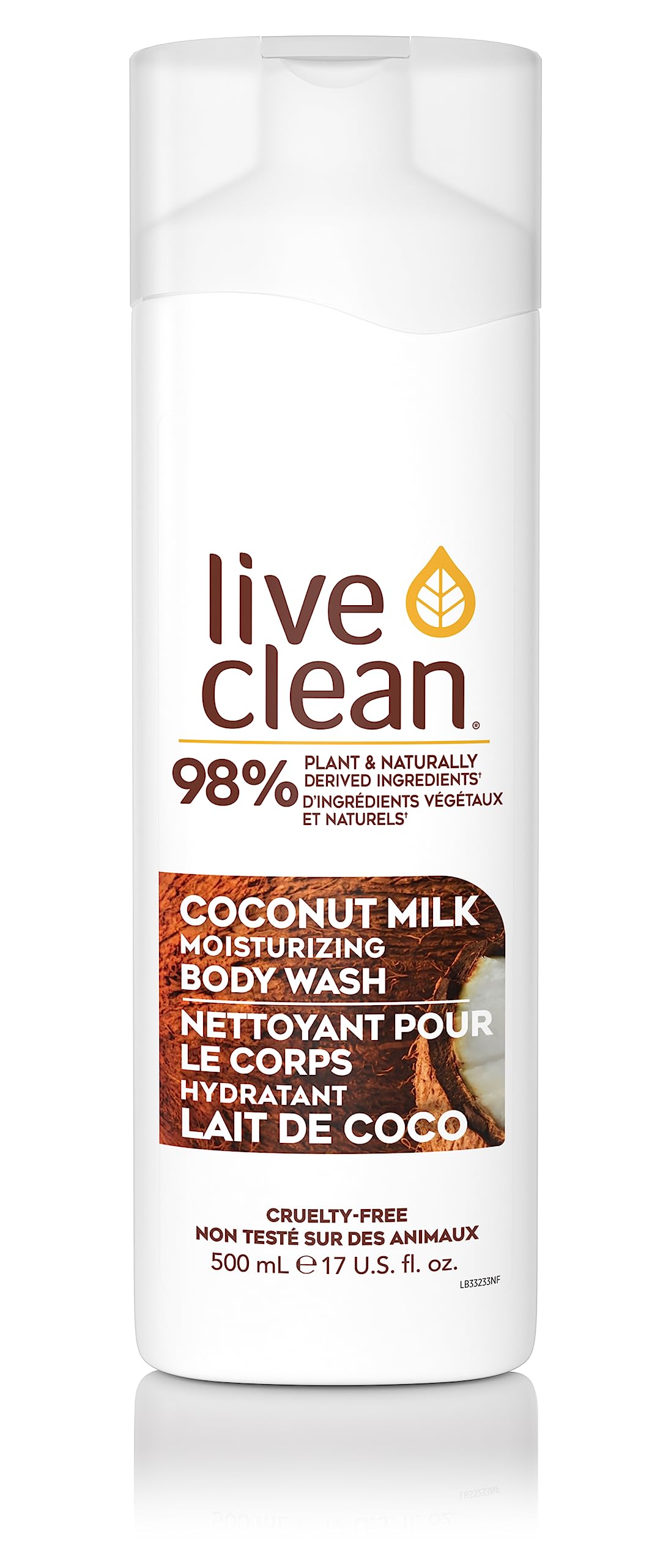 Live Clean Body Wash Moisturizing Coconut Milk 17 Oz