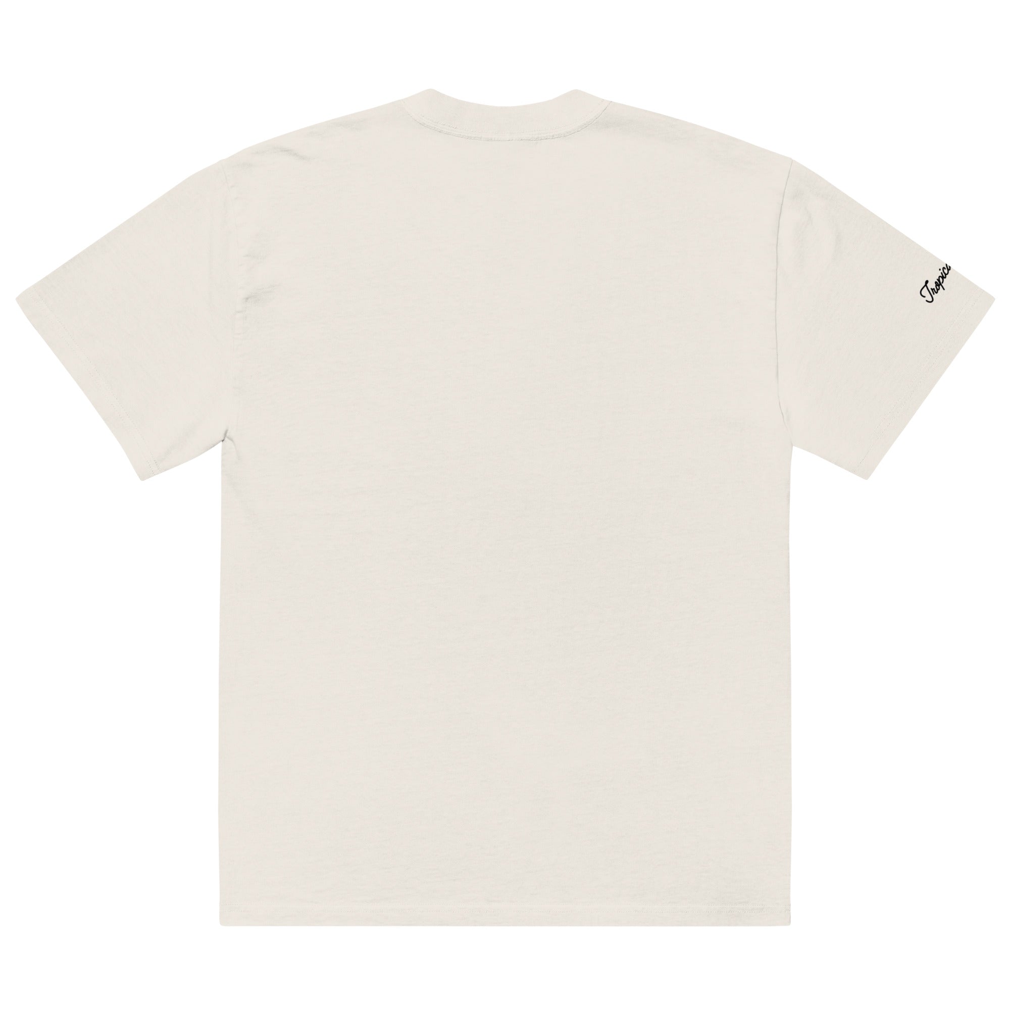 Oversized Tropical Seas Printed Faded T-shirt