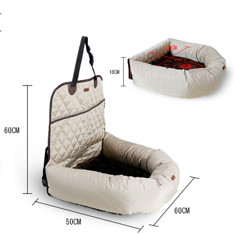 Deluxe Pet Car Seat with Plush Cushioning