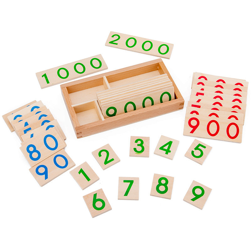 Montessori Wooden Math Cards 1-9999
