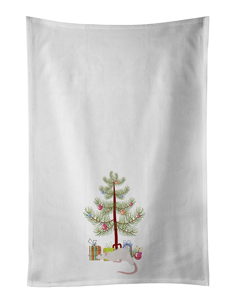 Dumbo Sphynx Rat Merry Christmas Kitchen Towel Set of 2