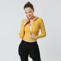 Tight Long Sleeve Zipper Jacket for Yoga and Running