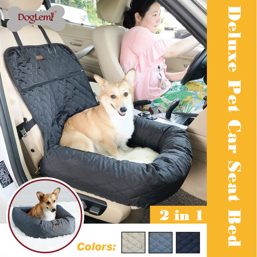 Deluxe Pet Car Seat with Plush Cushioning