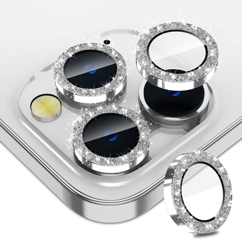 Smasener for iPhone 14 Pro - iPhone 14 Pro Max Camera Lens Protector 9H Tempered Glass Camera Cover Screen Protector Metal Individual Ring for iPhone 14Pro 6.1 inch iPhone 14 ProMax 6.7 inch
