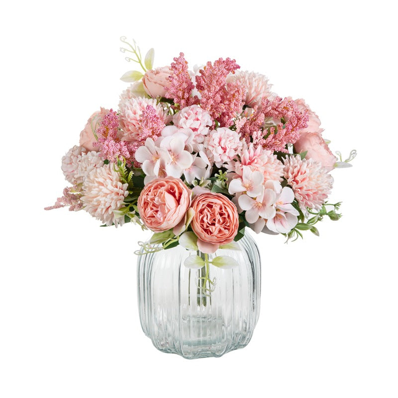 European Style Mini Flower Bouquet with 7 Roses Decor